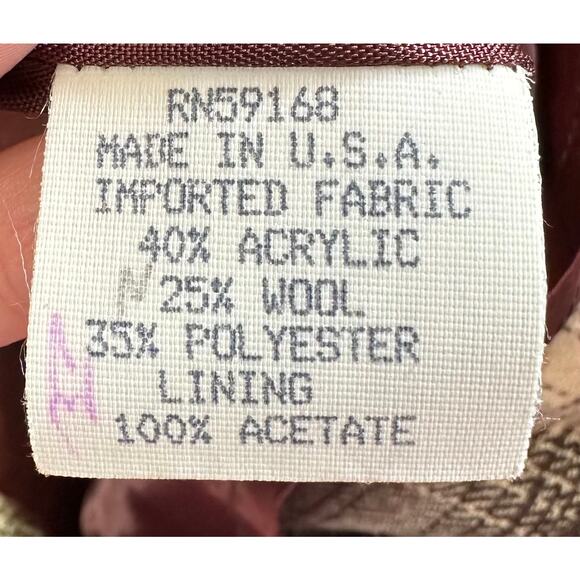 Karen Kane Wool Blend Made in USA Plaid Fringe Jacket Size XS - Picture 6 of 6